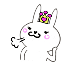 Cute rabbit princess sticker #8475531