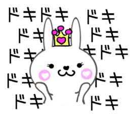 Cute rabbit princess sticker #8475535