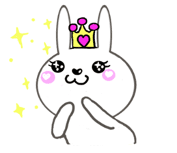 Cute rabbit princess sticker #8475536