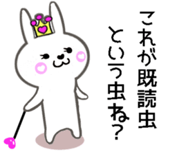 Cute rabbit princess sticker #8475537