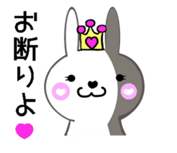 Cute rabbit princess sticker #8475540