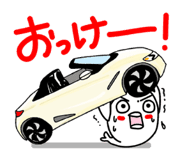 Rabbit and fish like a convertible. sticker #8475709