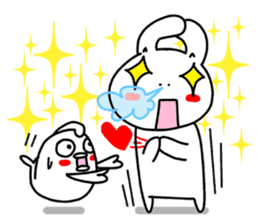 Rabbit and fish like a convertible. sticker #8475742