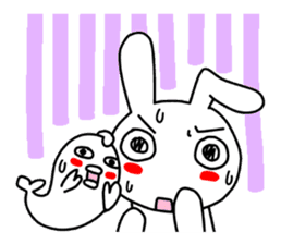 Rabbit and fish like a convertible. sticker #8475743