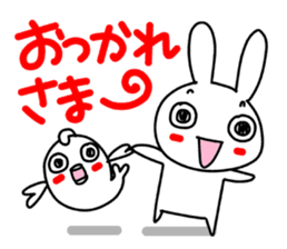 Rabbit and  fish like a convertible. sticker #8475745