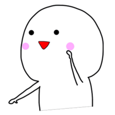 The white and cute guy of character sticker #8475869