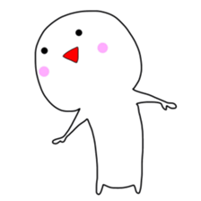 The white and cute guy of character sticker #8475871