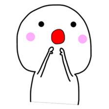 The white and cute guy of character sticker #8475876