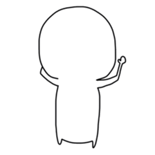 The white and cute guy of character sticker #8475879