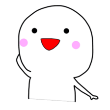 The white and cute guy of character sticker #8475880