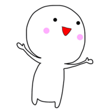 The white and cute guy of character sticker #8475886