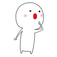 The white and cute guy of character sticker #8475887