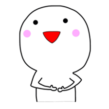 The white and cute guy of character sticker #8475888