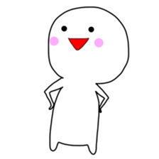 The white and cute guy of character sticker #8475891