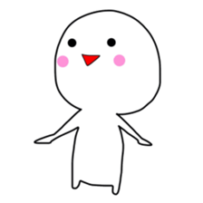 The white and cute guy of character sticker #8475895