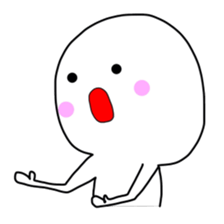 The white and cute guy of character sticker #8475896