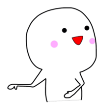 The white and cute guy of character sticker #8475897