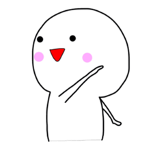 The white and cute guy of character sticker #8475900