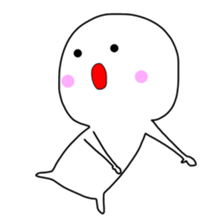 The white and cute guy of character sticker #8475902