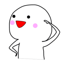 The white and cute guy of character sticker #8475903