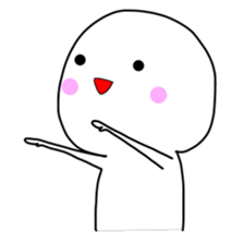 The white and cute guy of character sticker #8475904