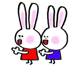 pretty rabitts 2 sticker #8477902