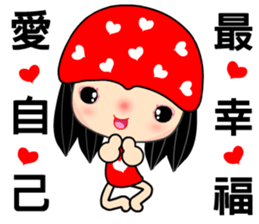 The red heart lady sticker #8478266