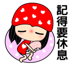 The red heart lady sticker #8478283