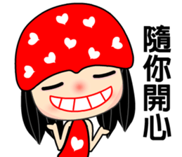 The red heart lady sticker #8478298