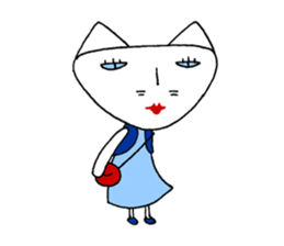 Blue-eyed cat@tomots. sticker #8479526