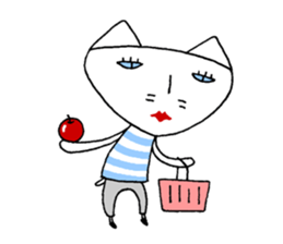 Blue-eyed cat@tomots. sticker #8479528