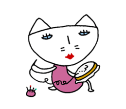 Blue-eyed cat@tomots. sticker #8479538