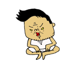 not a long hair man! sticker #8479991