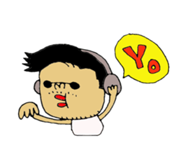 not a long hair man! sticker #8479998