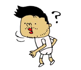 not a long hair man! sticker #8480003