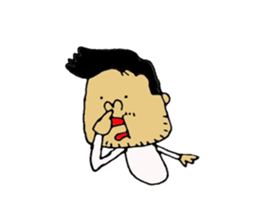 not a long hair man! sticker #8480010