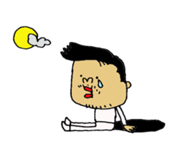 not a long hair man! sticker #8480018