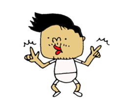 not a long hair man! sticker #8480022