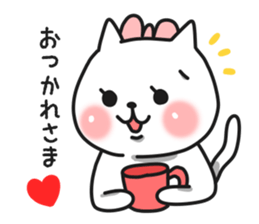 Cat a couple of good friends 2 winter sticker #8480480