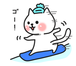 Cat a couple of good friends 2 winter sticker #8480482