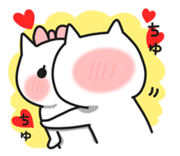 Cat a couple of good friends 2 winter sticker #8480487