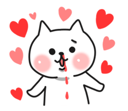 Cat a couple of good friends 2 winter sticker #8480489