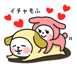 Cat a couple of good friends 2 winter sticker #8480492