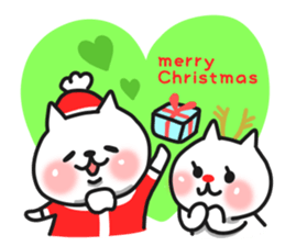 Cat a couple of good friends 2 winter sticker #8480494