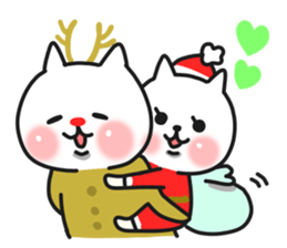 Cat a couple of good friends 2 winter sticker #8480497