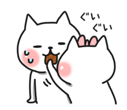 Cat a couple of good friends 2 winter sticker #8480503