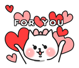 Cat a couple of good friends 2 winter sticker #8480504