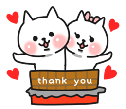 Cat a couple of good friends 2 winter sticker #8480505