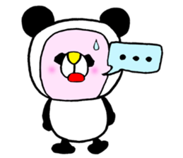 Rabbit want to be a panda. sticker #8481365