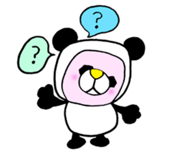 Rabbit want to be a panda. sticker #8481374